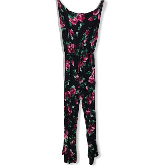 Brandless Pants - Brandless Black Rose Sleeveless Pant Jumpsuit